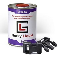 Фотополимерная смола Gorky Liquid Durable (1кг) Черная