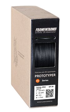 Пластик для 3D принтера Filamentarno 1.75 мм. PRO TOTAL GF-30 (0.75 кг)